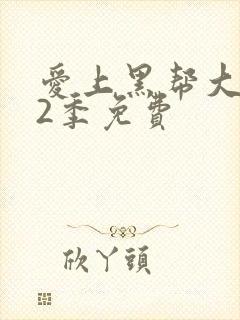 爱上黑帮大佬第2季免费
