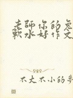 老师你的兔子好软水好作文免费阅读