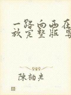 一路向西在线播放完整版 粤语免费封面
