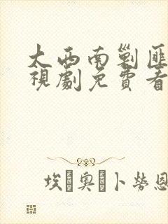 大西南剿匪记电视剧免费看封面