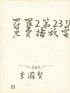 罚罪2第23集免费播放电视剧全部
