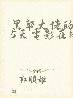 黑帮大佬的365天电影在线无删减