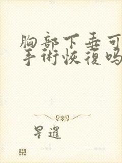 胸部下垂可以做手术恢复吗