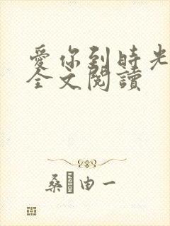 爱你到时光尽头全文阅读