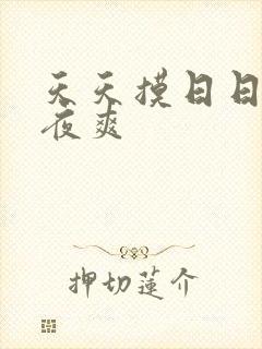 天天摸日日摸夜夜爽