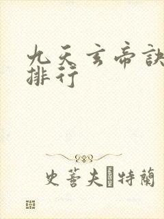 九天玄帝诀境界排行