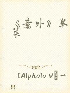 《意外》半截白菜封面