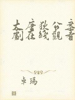 大唐狄公案电视剧在线观看全集免费星辰