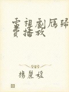 电视剧雁归来免费播放封面