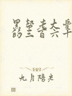 黑帮老大爱上我的三百六十五天电视剧