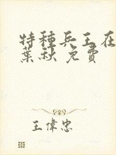 特种兵王在山村叶秋 免费
