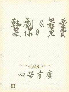 韩剧《最爱的人是你》免费播放在线封面