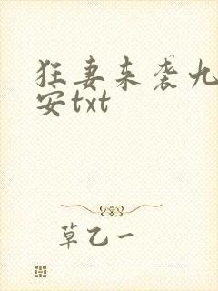 狂妻来袭九爷早安txt