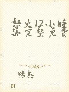 怒火12小时全集完整免费观看高清