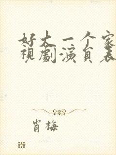 好大一个家 电视剧演员表