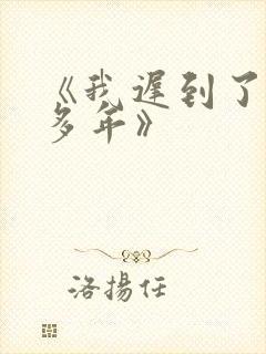《我迟到了那么多年》