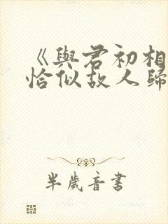 《与君初相识·恰似故人归》电视剧免费观看封面