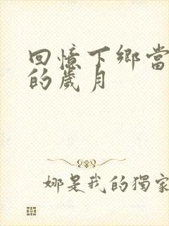 回忆下乡当知青的岁月