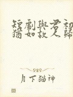 短剧与君初相识犹如故人归免费观看
