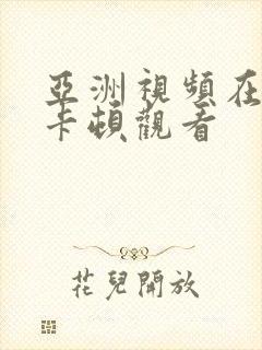 亚洲视频在线不卡顿观看