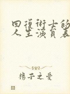 回复术士的重来人生演员表封面