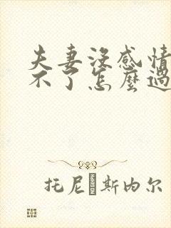 夫妻没感情又离不了怎么过封面