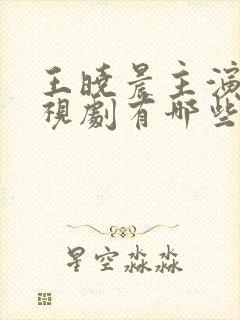 王晓晨主演的电视剧有哪些