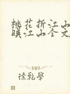 桃花折江山桃花映江山全文封面