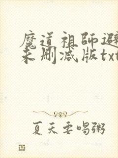 魔道祖师避尘篇未删减版txt封面