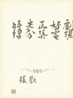 时光正好剧情介绍分集电视猫