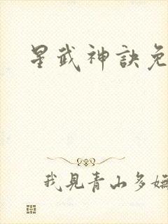 星武神诀免费