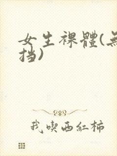女生裸体(无遮挡)封面