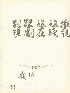 别跟姐姐撒野电视剧在线观看免费封面