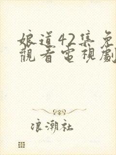 娘道42集免费观看电视剧封面