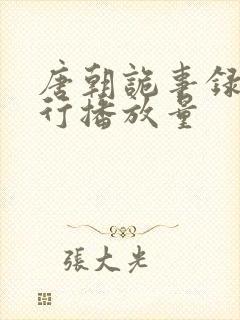 唐朝诡事录之西行播放量