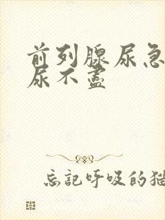 前列腺尿急尿频尿不尽
