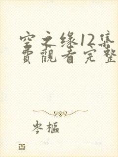 空之缘12集免费观看完整