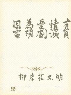 因为爱情有幸福电视剧演员表