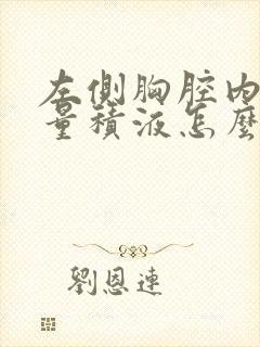 左侧胸腔内见少量积液怎么办