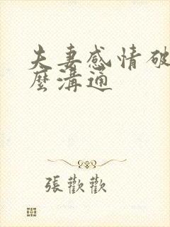 夫妻感情破裂怎么沟通
