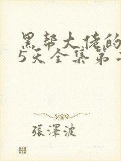 黑帮大佬的365天全集第二季