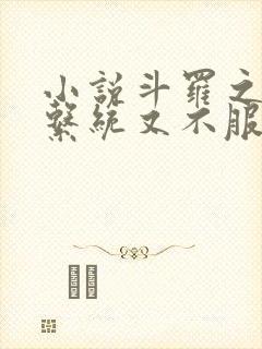 小说斗罗之我的系统又不服气了封面