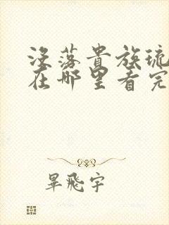 没落贵族琉璃川在哪里看完整版