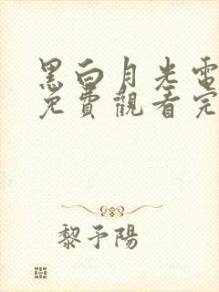 黑白月光电视剧免费观看完整版高清
