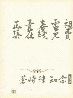 正青春电视剧全集在线免费观看
