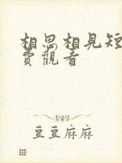 相思相见短剧免费观看