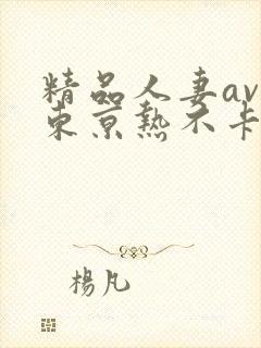 精品人妻av区东京热不卡封面