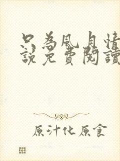 只为风月情浓小说免费阅读听书