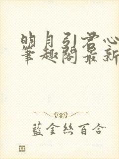 明月引君心小说笔趣阁最新章节更新