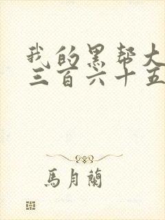 我的黑帮大佬的三百六十五第2季封面